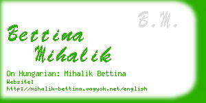 bettina mihalik business card